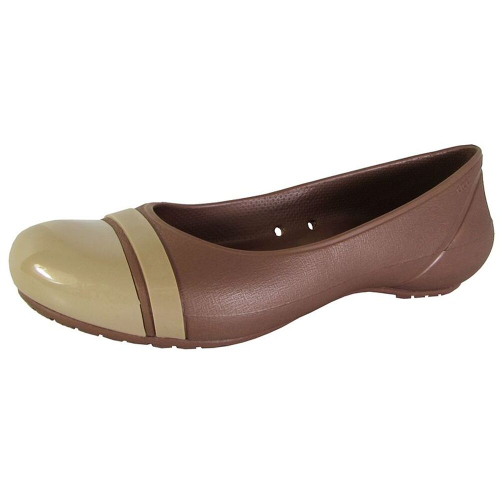 Crocs Womens Slip On 'Cap Toe Flat' Shoes